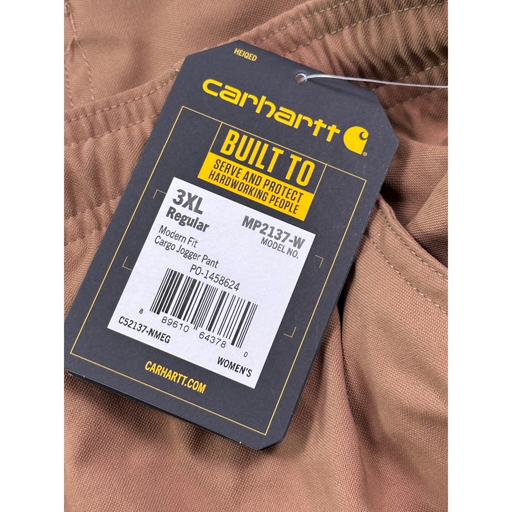 Carhartt Medical Womens 3XL Regular Cargo Jogger Pants Nutmeg Brown - Picture 5 of 9